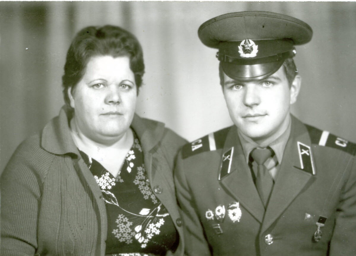 1986 год, Медведева Галина Николаевна с сыном Василием Михайловичем