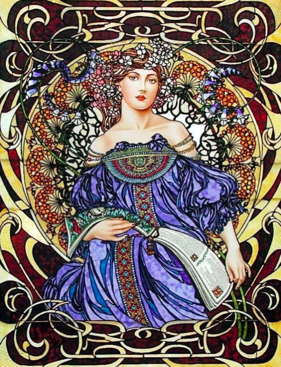 Витраж в стиле Art Nouveau 