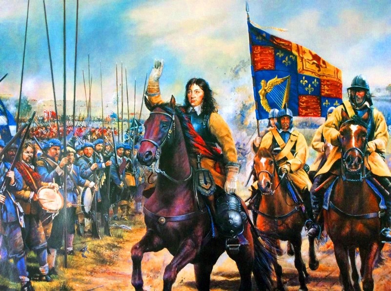 Карл II в сражении при Вустере.