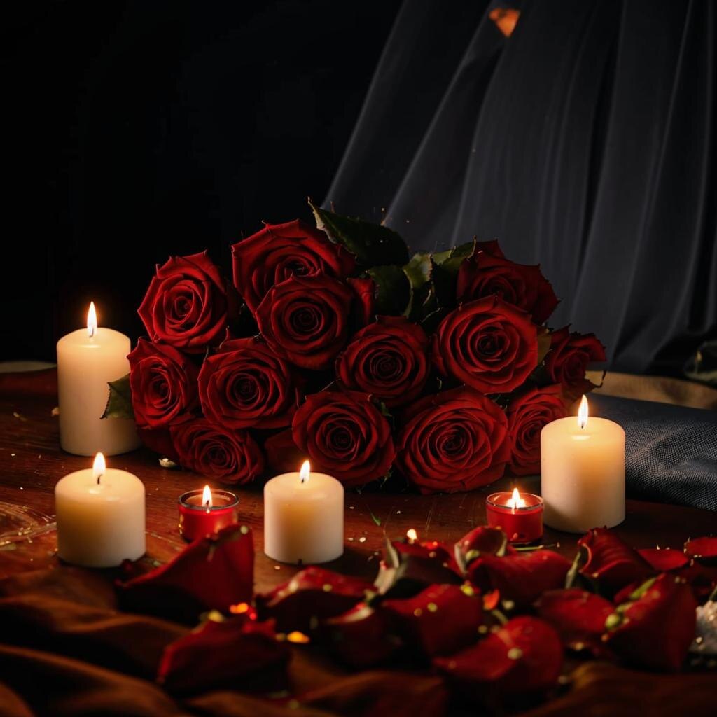 розы свечи