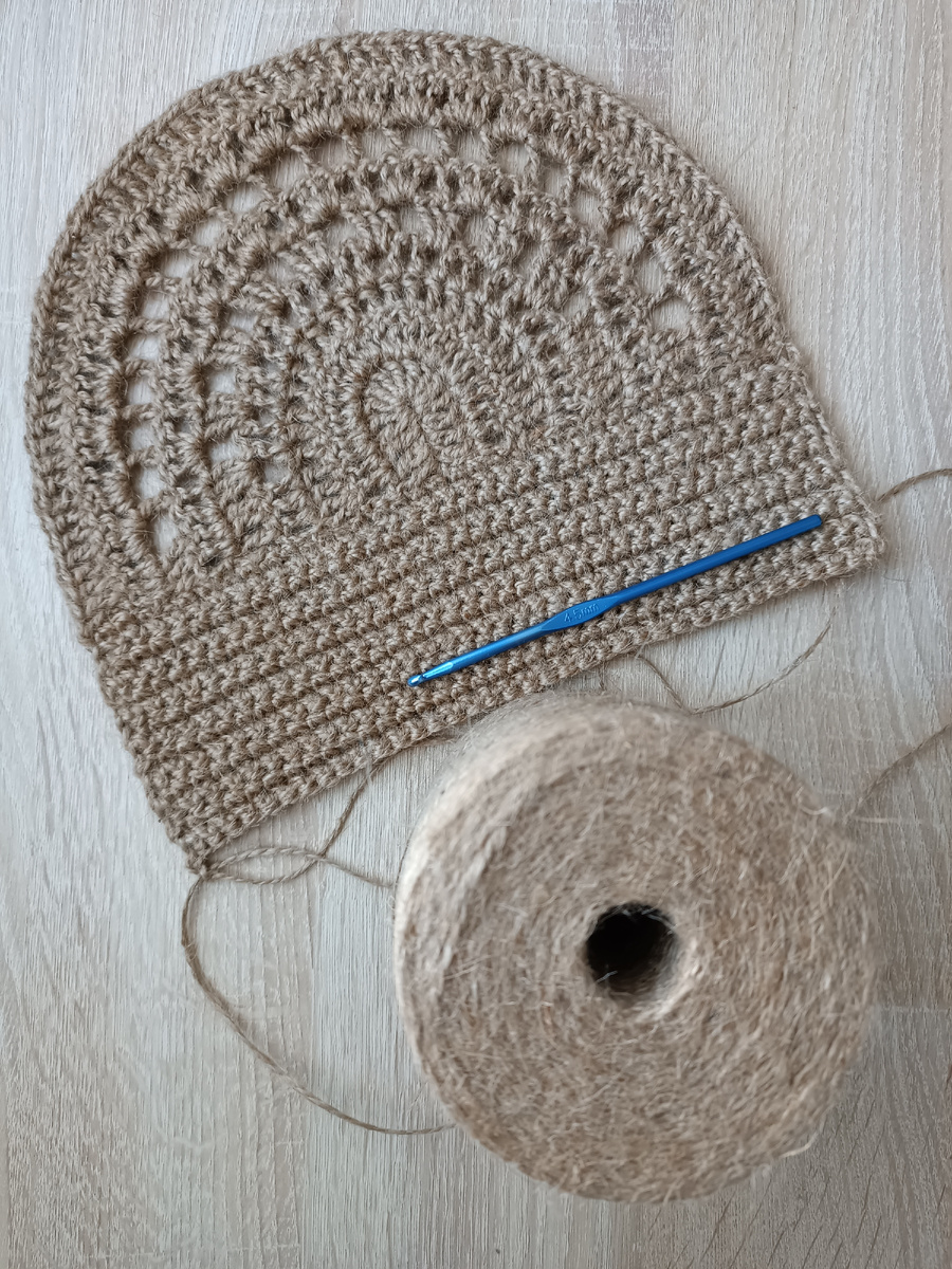 Вязание из джута крючком. Фото автора канала.