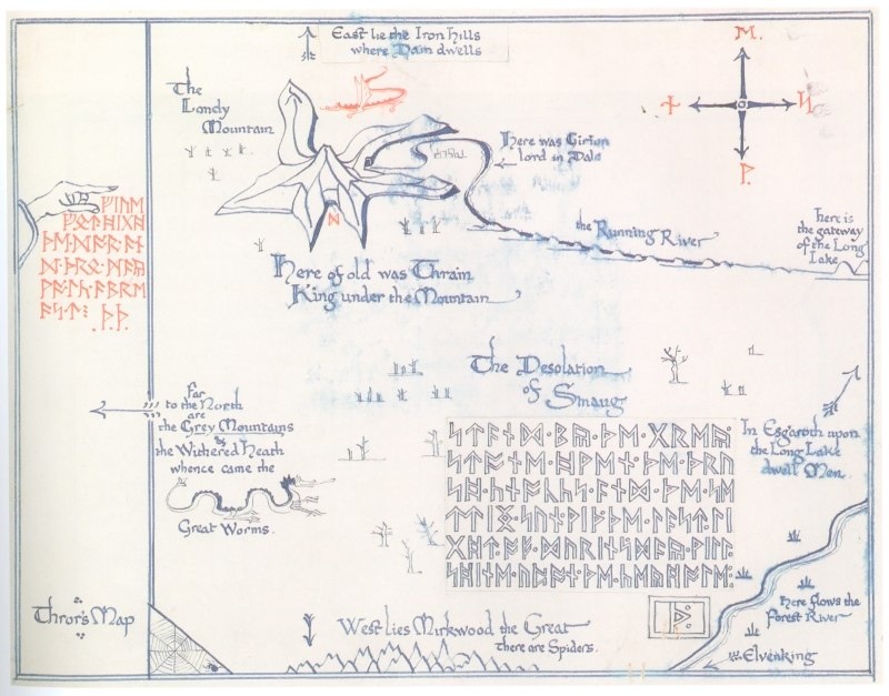 Карта Трора. Дж. Р. Р. Толкин.