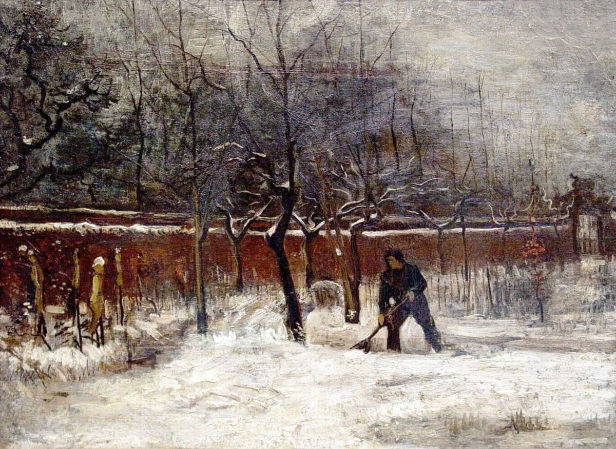 «Сад у дома приходского священника в снегу, Нюэнен», 1885