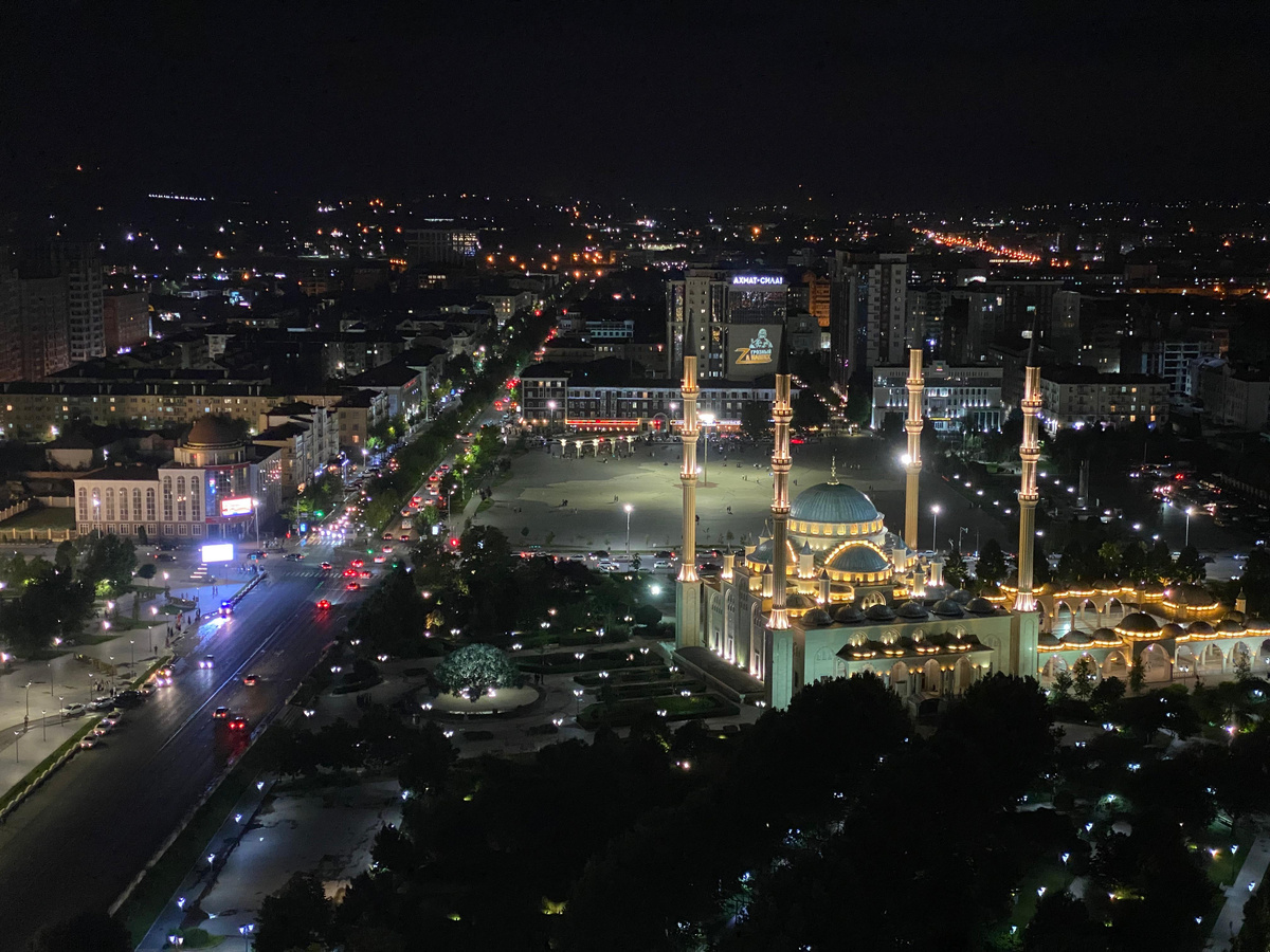 Грозный, вид из окна отеля Грозный Сити