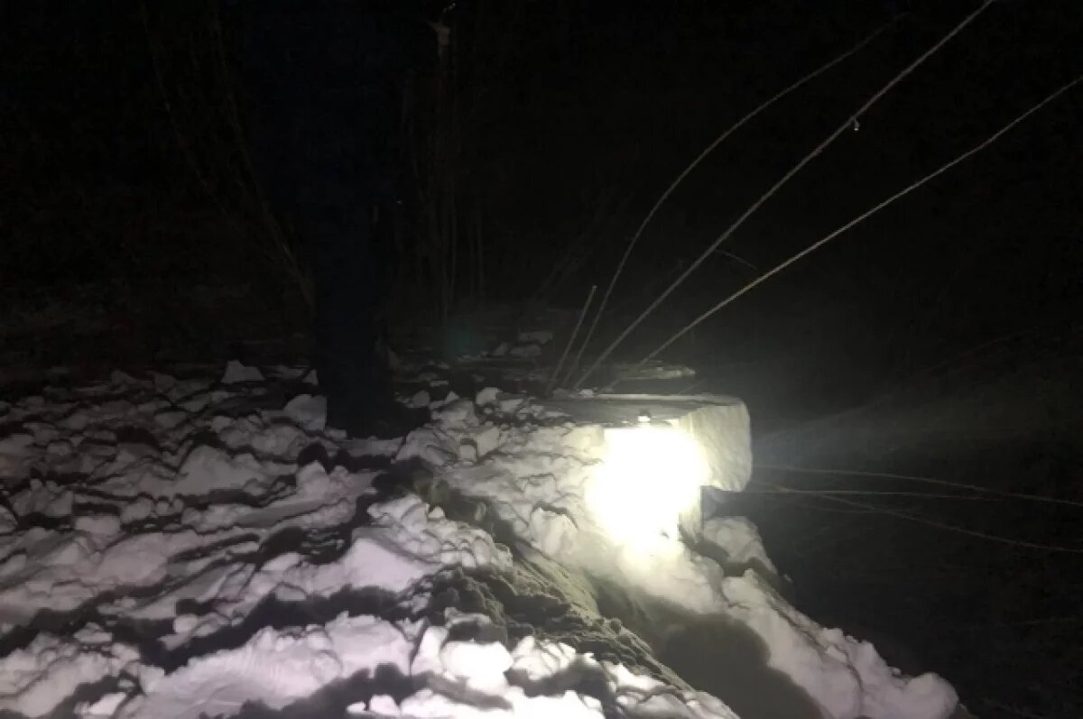    Кадр с места происшествия.