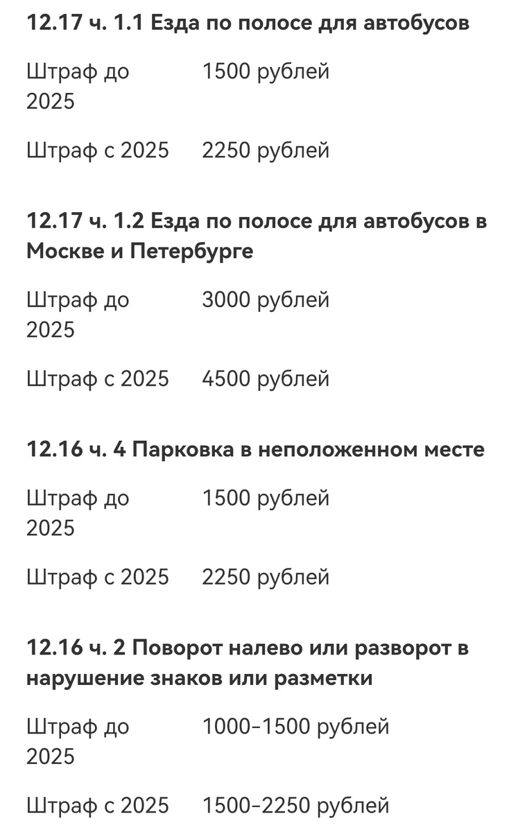 Закон о штрафах с 1 января 2025