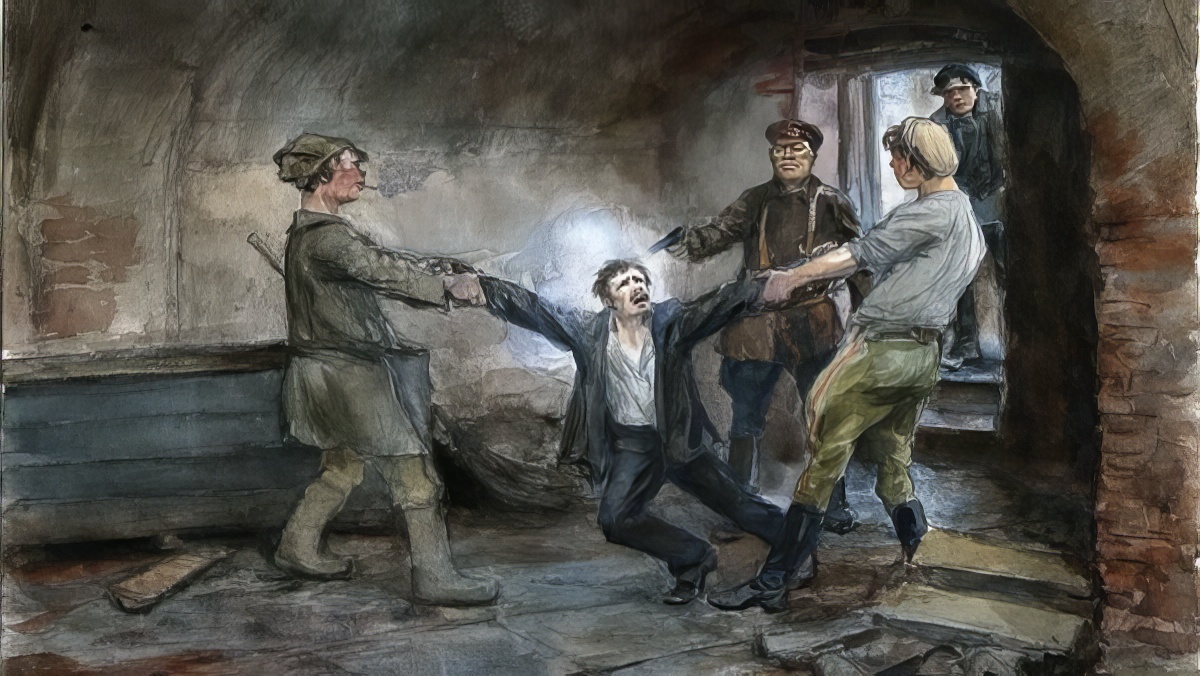 «В подвалах ЧК», картина И. А. Владимирова