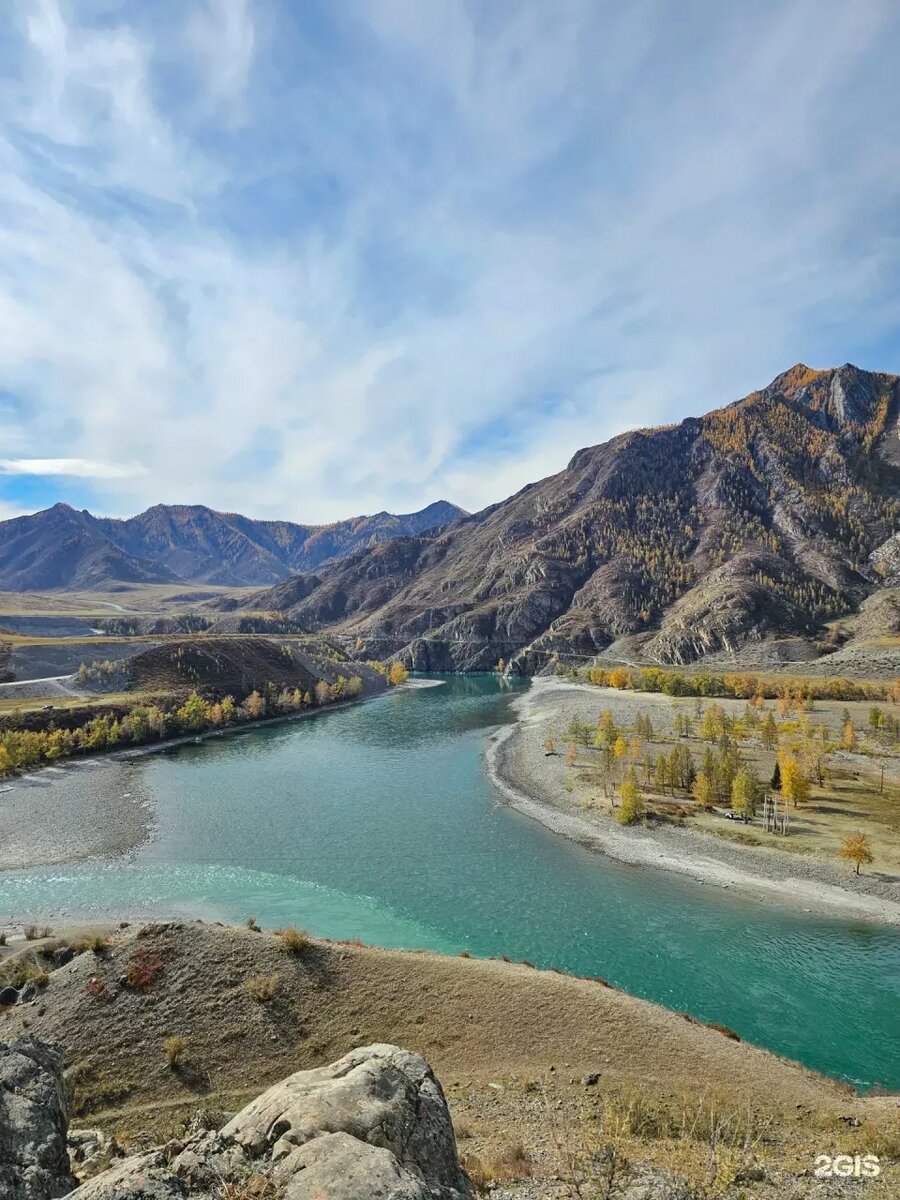    Слияние рек Чуя и Катунь. Источник: Юлия Антонович / 2gis.ru
