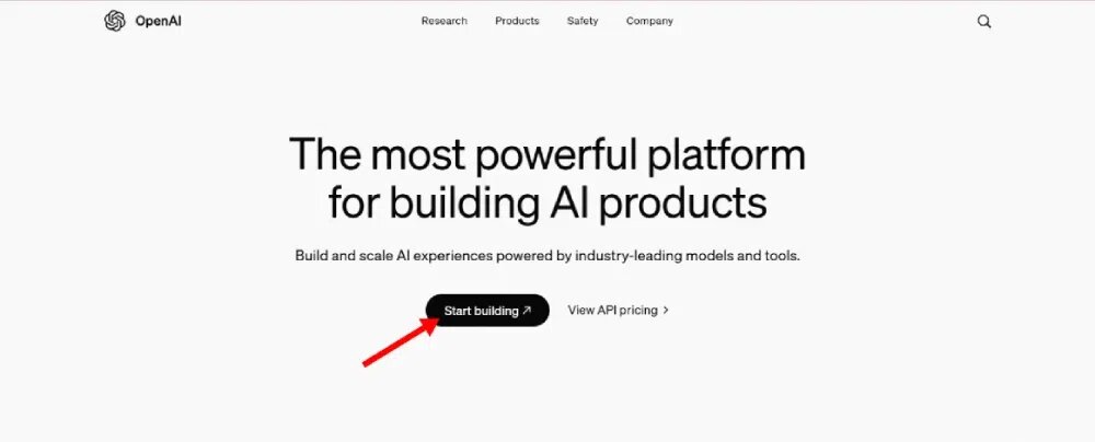 Создайте учетную запись OpenAI