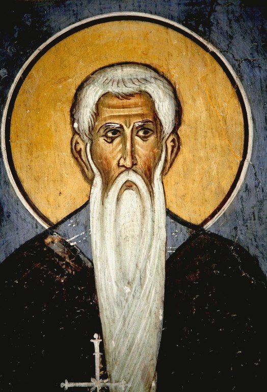 Преподобный Евфимий Великий. 12 в. Храм Панагии Асину. Кипр.