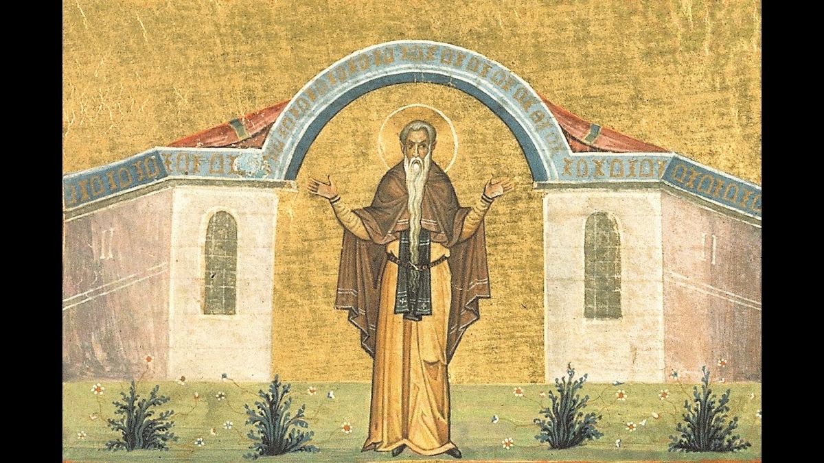 Преподобный Евфимий Великий. 10 в. Миниатюра.