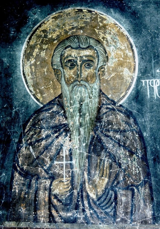 Преподобный Евфимий Великий. 14 в. Храм святой Марины. Грузия.
