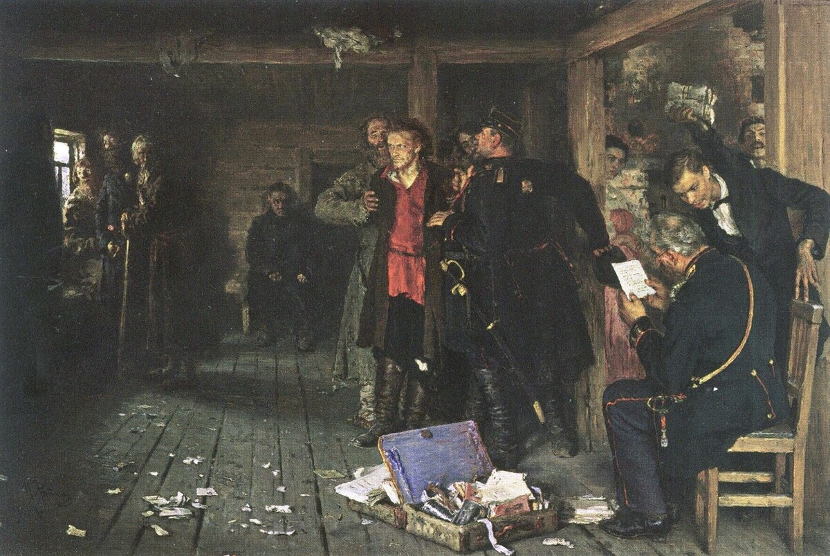 Илья Репин, "Арест пропагандиста", 1878 г.