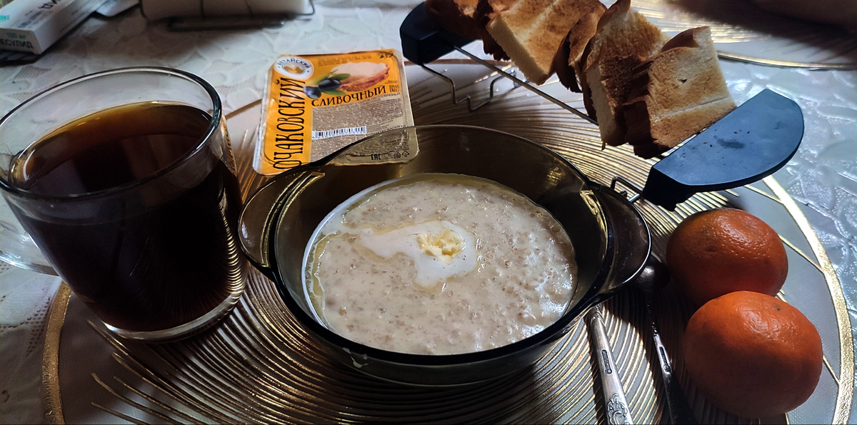 Получился вкусный и сытный завтрак