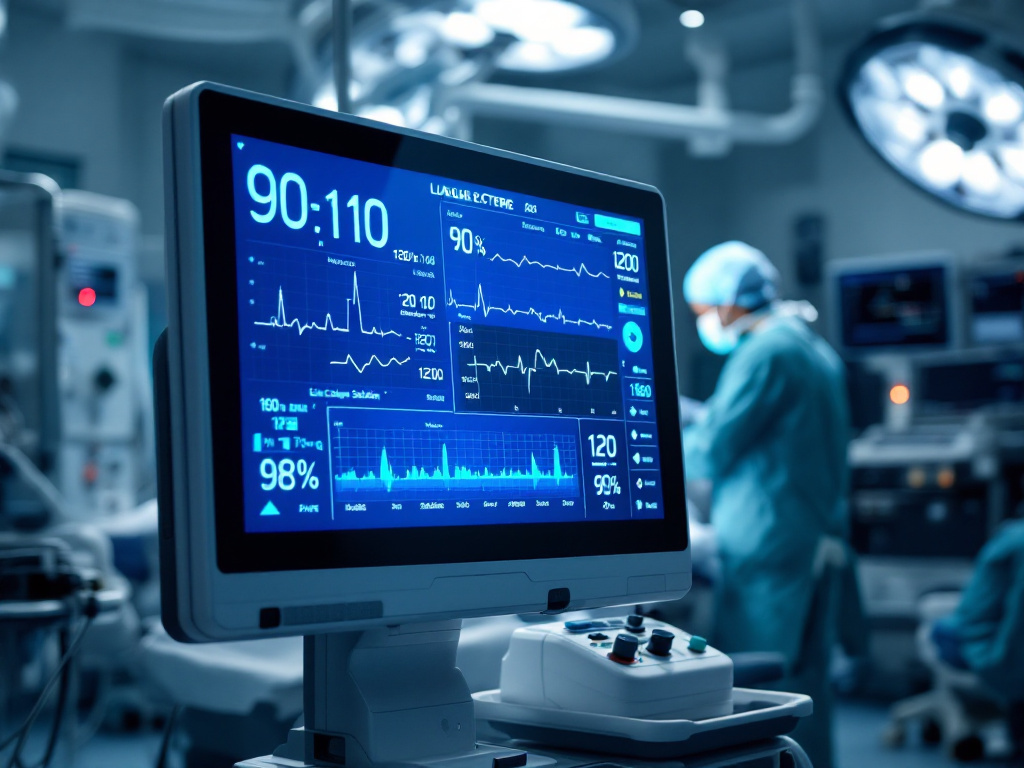 Изображение хирургической операции на щитовидной железе с мониторингом уровня ПТГ.