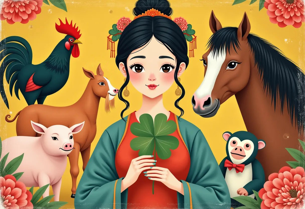 Восточный гороскоп удачи и везения. Иллюстрация — Звёзды над городом