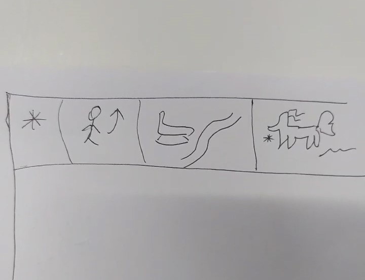 Моя мнемо-таблица к стихотворению Пушкина: "Зима! Крестьянин торжествуя, по дровням обновляет путь, его лошадка снег почуя....