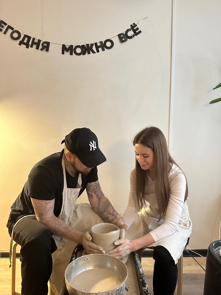 Мы с женой в мастеркой 