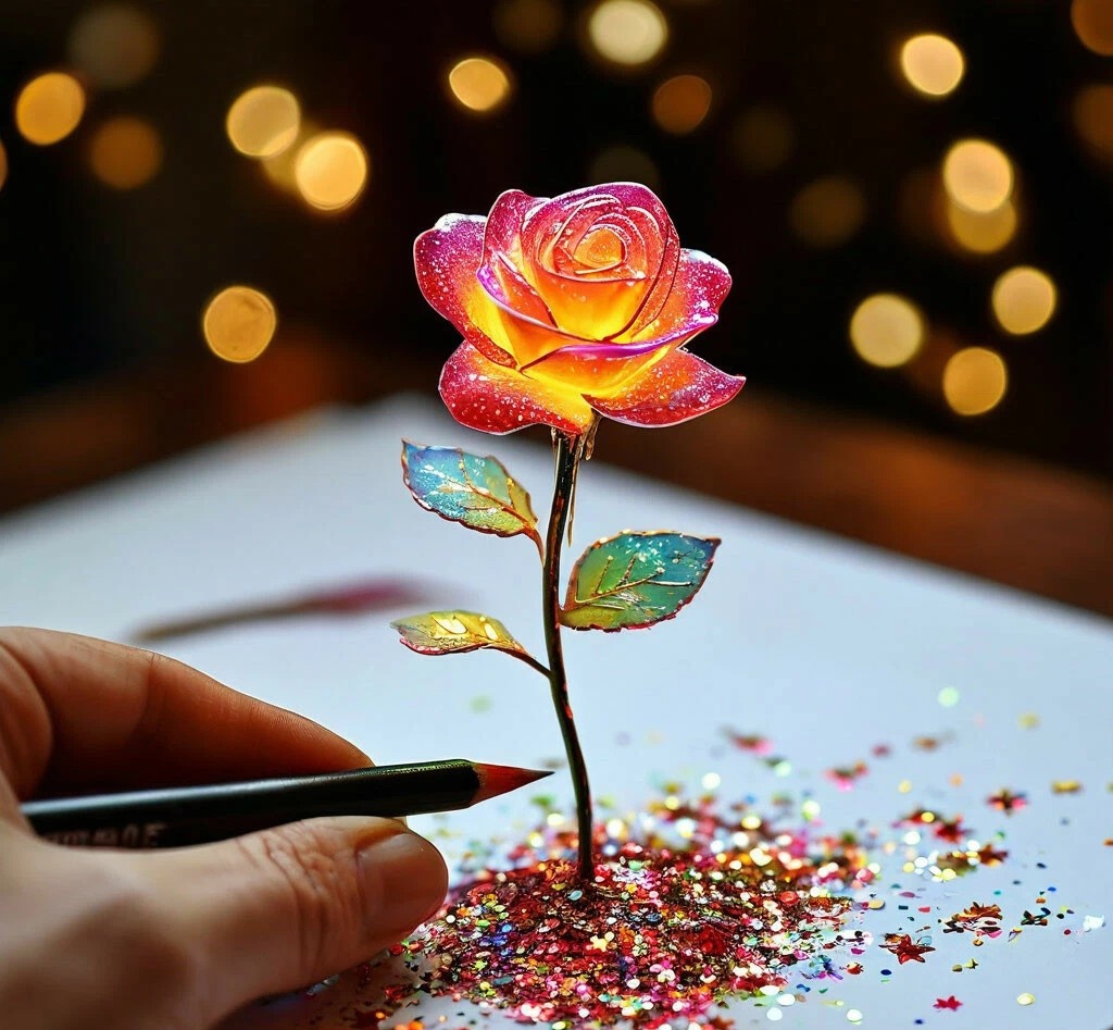 Вот такая неоновая роза.