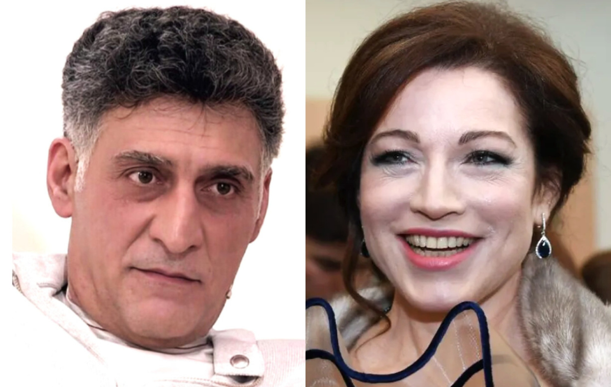 на фото Тигран Кеосаян и Алёна Хмельницкая