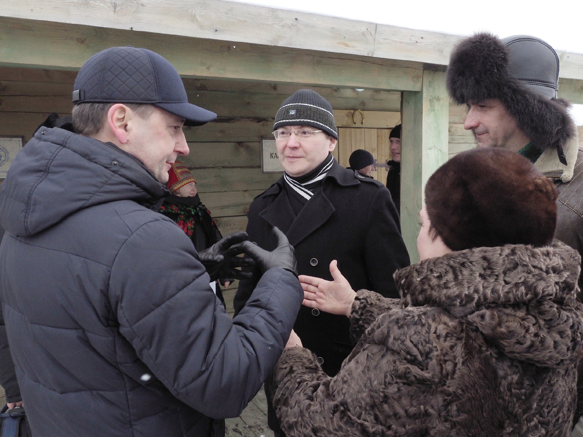 Виталий Толстов на Михайловском редуте.