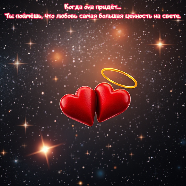 
Любовь - это счастье. Тот, кто испытал настоящую любовь, никогда не променял бы ее ни на какие другие материальные блага. 
Любовь - это счастье. Тот, кто испытал настоящую любовь, никогда не променял бы ее ни на какие другие материальные блага. 
