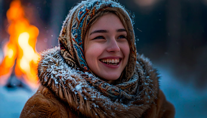 17 января в старину прыгали через костер, рассчитывая обрести счастье и здоровье. Фото: shedevrum.ai