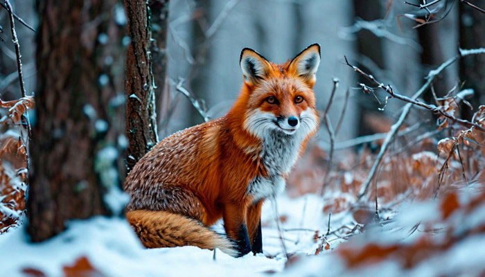 Лиса кричит в лесу 17 января — к плохой погоде. Фото: shedevrum.ai