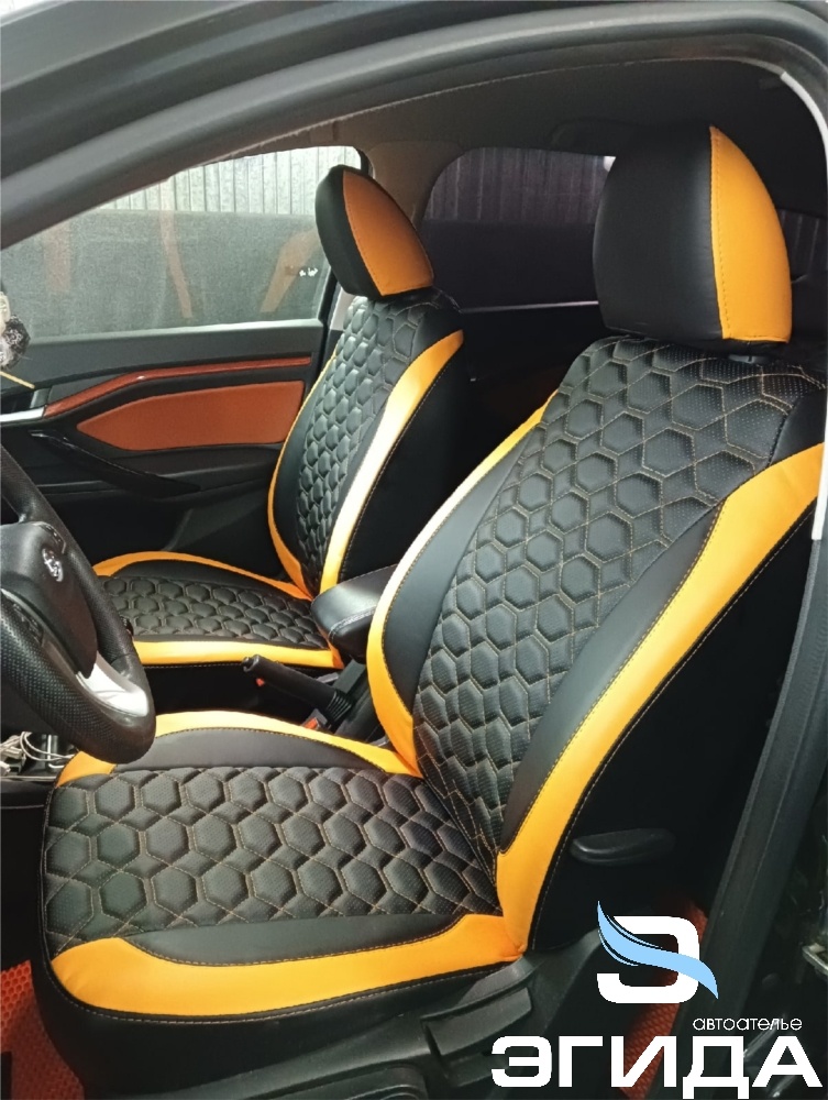 Пример авточехлов на Лада Веста от автоателье "Эгида"