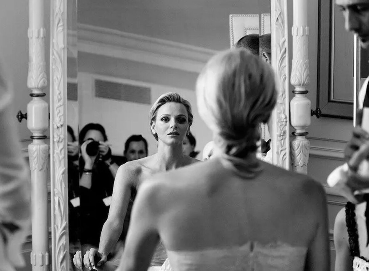 Княгиня Шарлен за несколько минут до бракосочетания. Фото Джулиан Леннон.