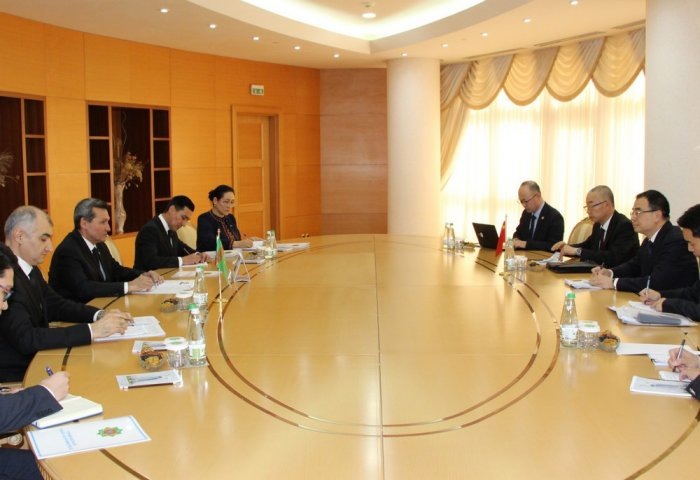 Встреча министра иностранных дел Туркменистана Рашида Мередова с помощником министра иностранных дел Китайской Народной Республики Лю Бином, 15 января 2025 года, Ашхабад, Туркменистан (Фото: www.mfa.gov.tm)