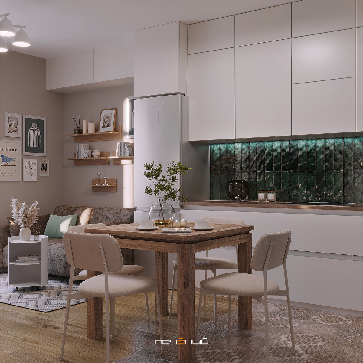 Дизайн кухни-гостиной