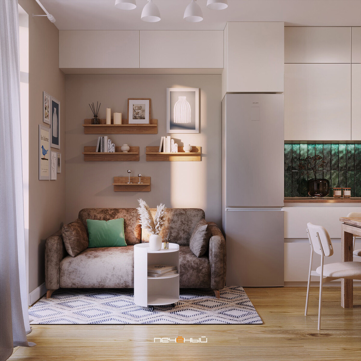 Дизайн кухни-гостиной