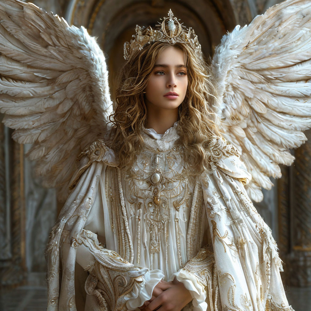 Ангел. Иллюстрация сгенерирована нейросетью