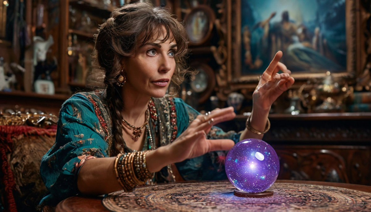 Как-то так выглядит предсказательница с магическим шаром по версии "Шедеврума"