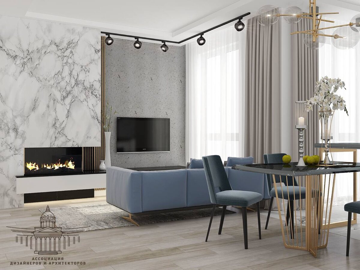 Кухня-гостиная из нашего проекта 