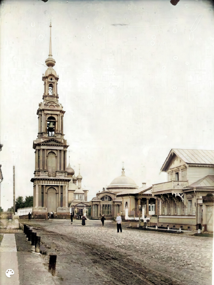 Рыбинск - Колокольня и церкви Казанского прихода