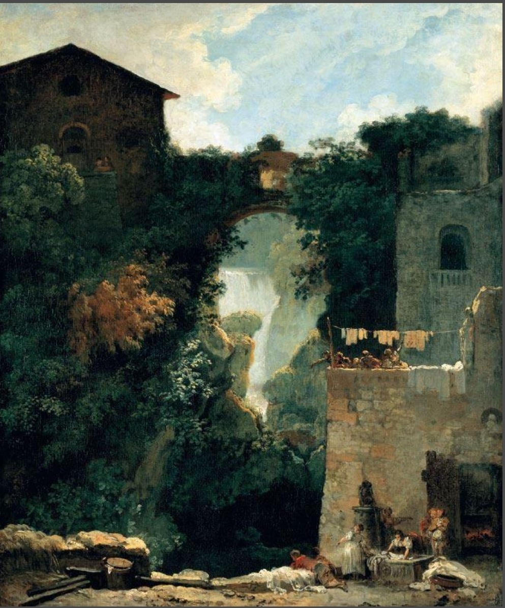 Большой каскад в Тиволи
Жан Фрагонар (1732–1806)
Около 1760 г., холст, масло, 72 × 60 см, Музей Лувр, Париж. Все изображения взяты из открытых источников сети интернет. 