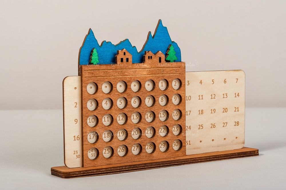 Вечный календарь с цветными элементами  - «Lintu» - Корпоративные подарки