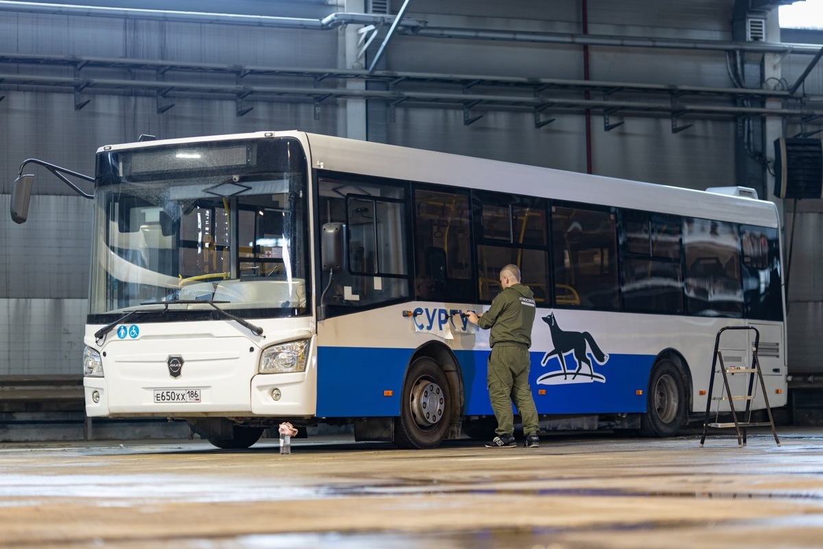    Новые автобусы в Сургуте украсят городским символом – черным лисом