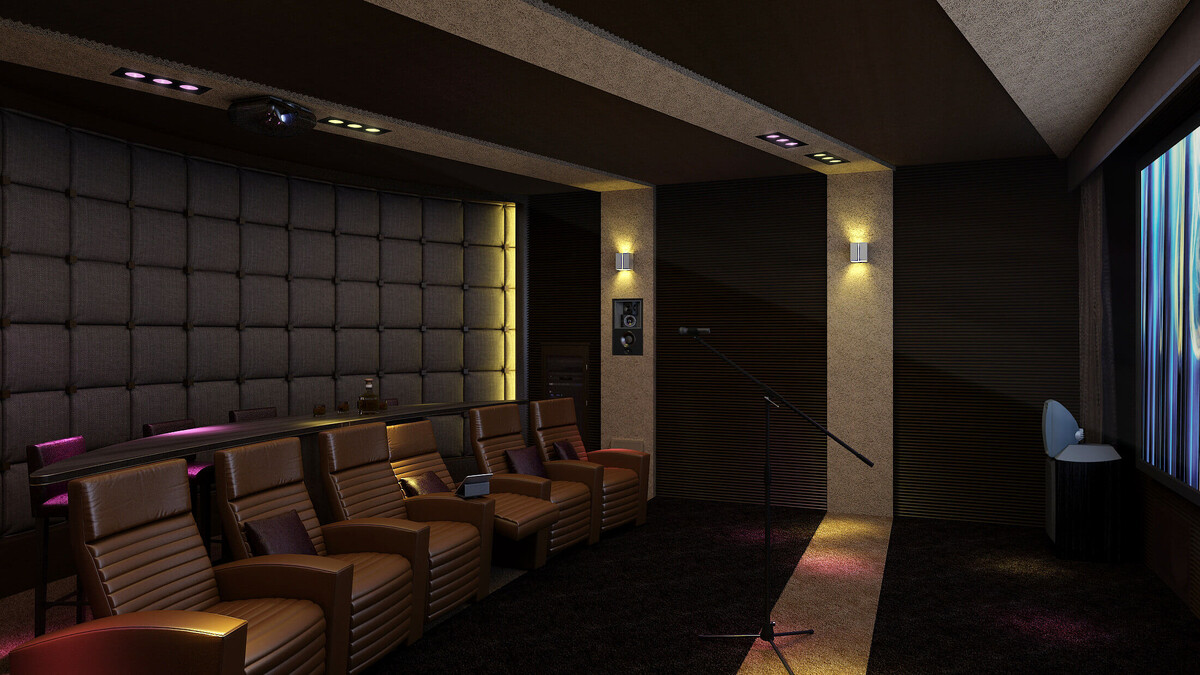Итоговый интерьер кинозала