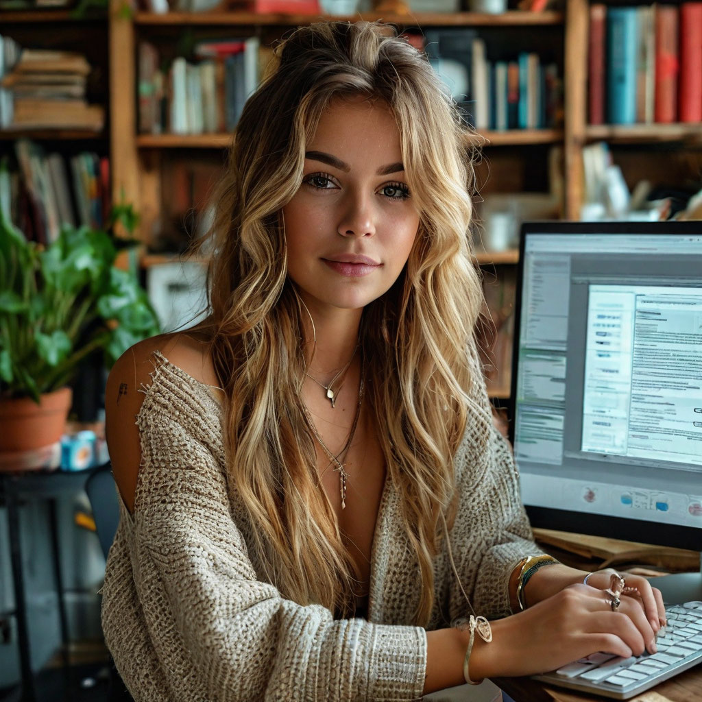 Девушка-Блогер. Шедеврум