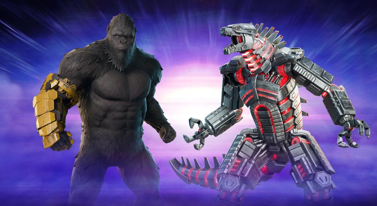    Коллаборация Fortnite и «Вселенная монстров»: Годзилла, Мехагодзилла и Конг