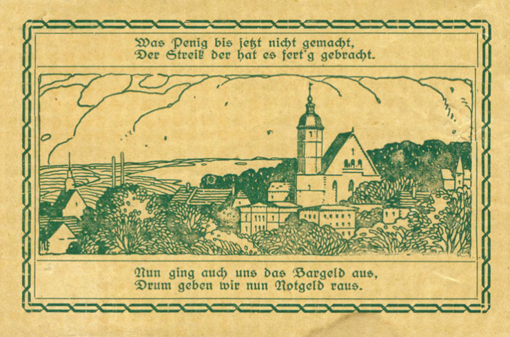 Нотгельд города Пениг в 1 марку (реверс)