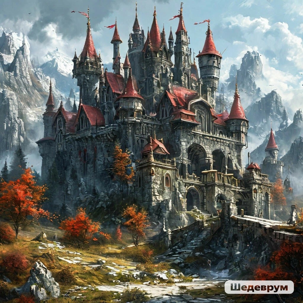 Создано с помощью Шедеврум. ЗАМОК КОЩЕЯ.