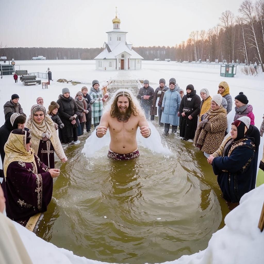 Купание в проруби