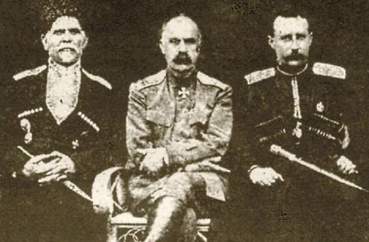 Организаторы: атаман ККВ - А.П. Филимонов, атаман ВВД - А.М. Каледин, атаман ТКВ - М.А. Караулов. Фото из открытых источников