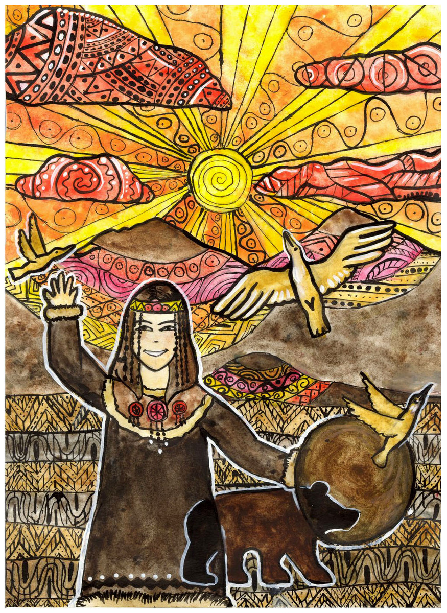 Работа Амины Кардановой «Гармония человека и природы»