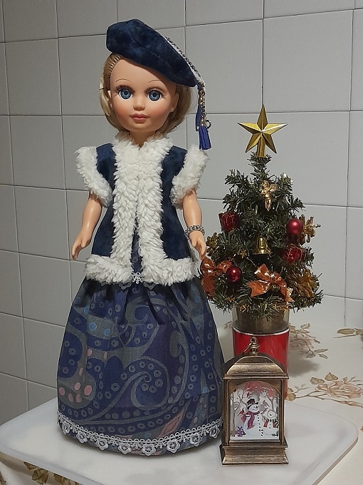 "Бархат Крещенской ночи" на кукле Анастасии. Январь, 2025. 