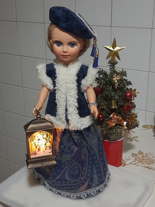"Бархат Крещенской ночи" на кукле Анастасии. Январь, 2025. 
